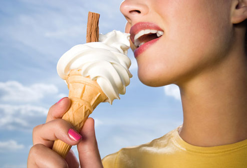 Soft serve ice cream served fresh at an event
